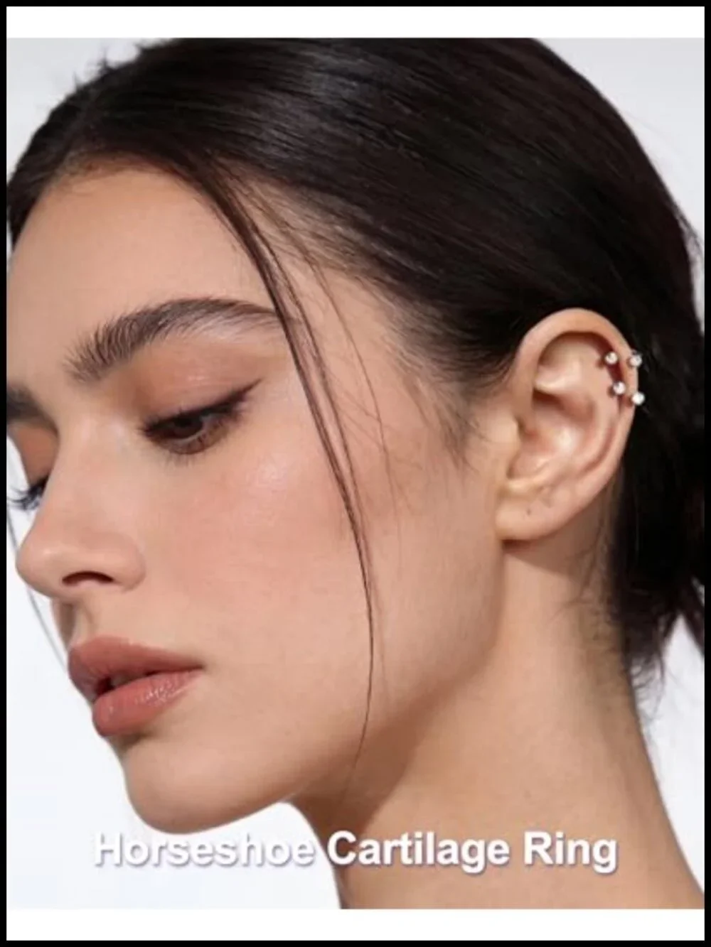 Titanium Horseshoe Nose Ring 18G Internally Threaded Piercing Jewelry